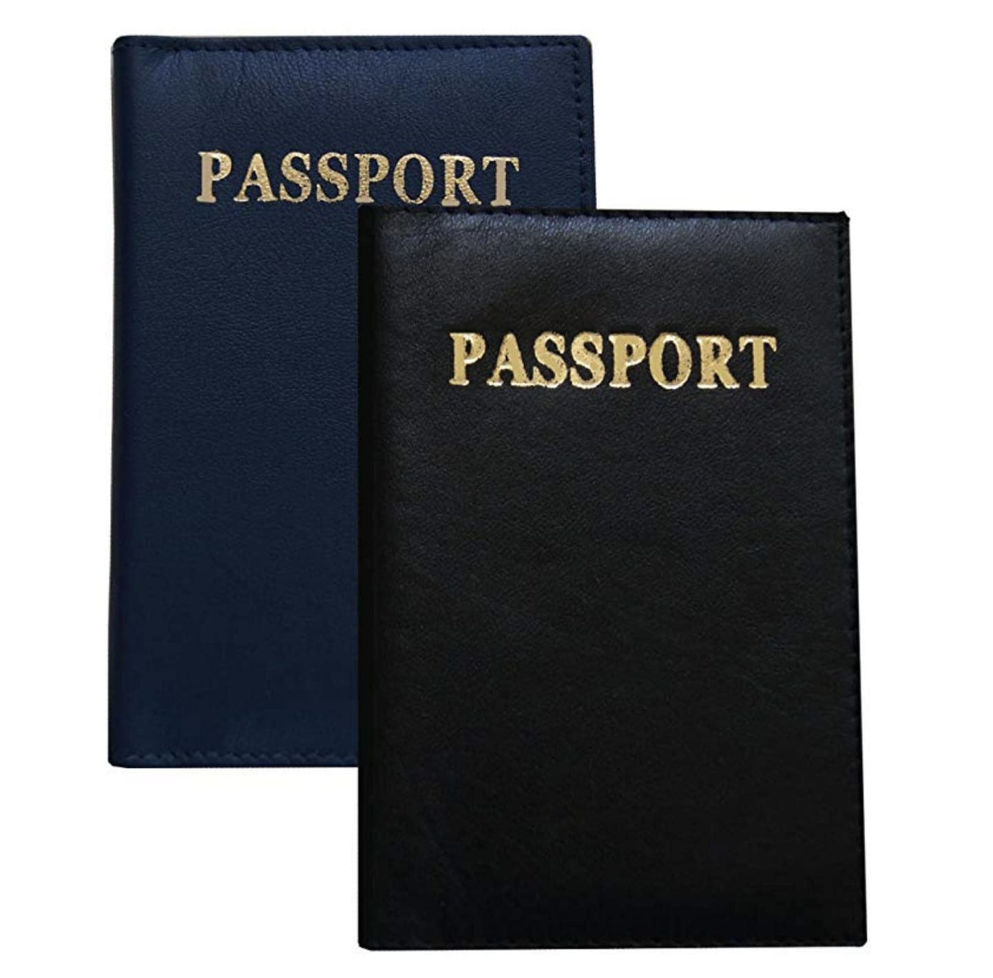 Genuine Leather Passport Cover Travel Document Holder ID Card Wallet