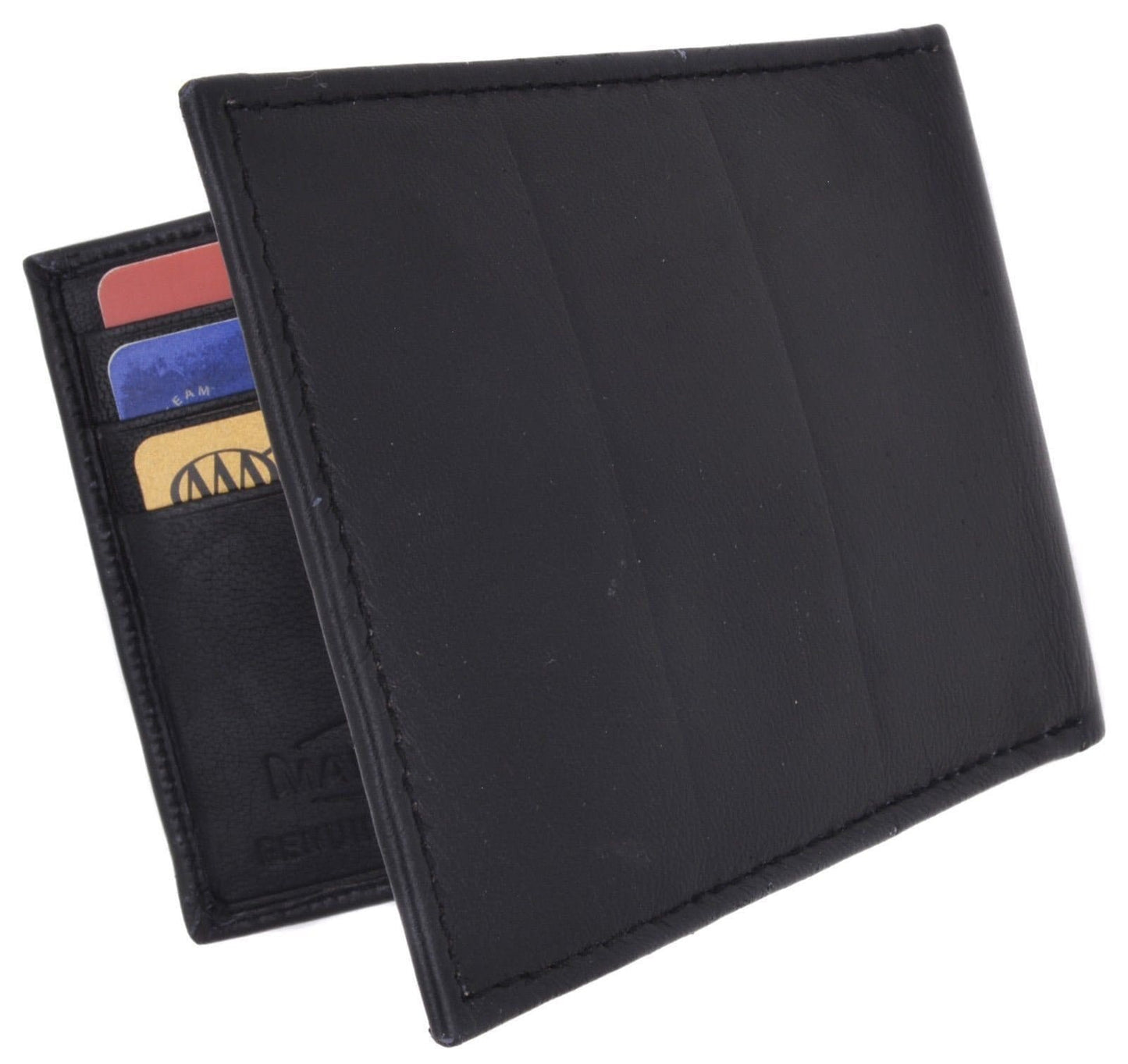 RFID Blocking Genuine Leather Men's Bifold Money Clip Credit Card Wallet ID Holder
