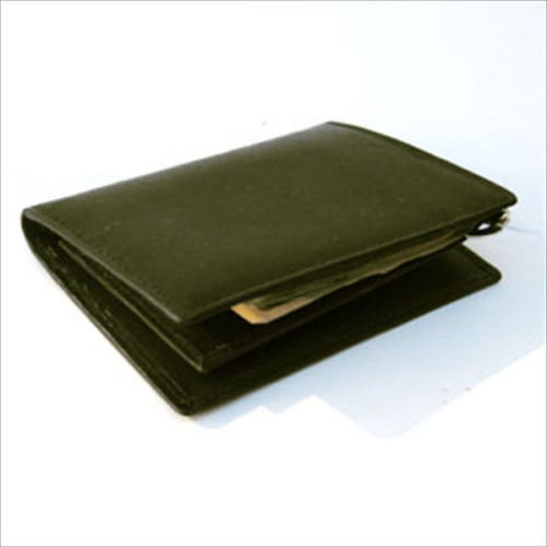 Genuine Leather Men's Bifold Money Clip with Detachable Card Holder Wallet