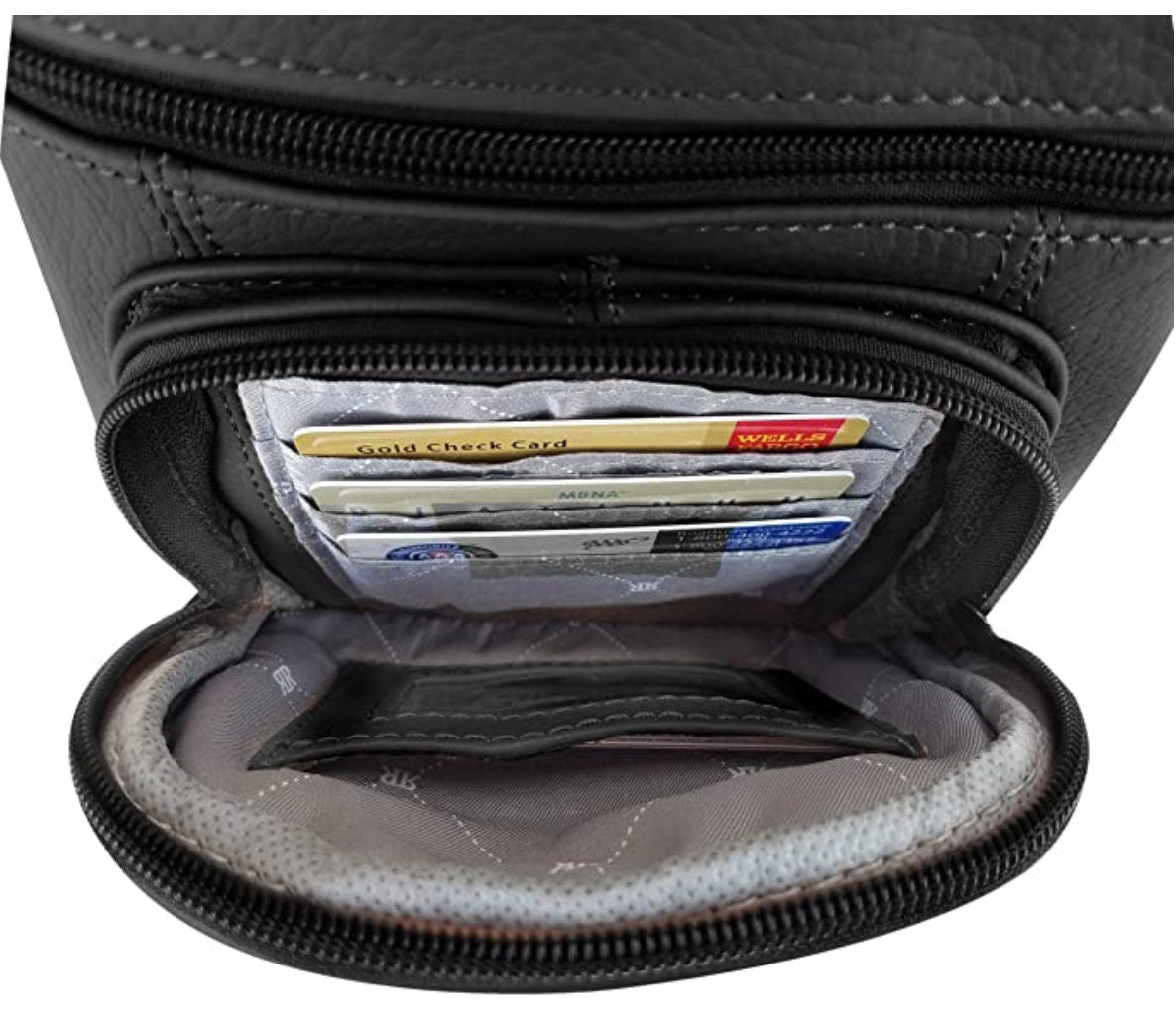 Genuine Cowhide Leather Studded Pocket Women Crossbody Bag Handbag
