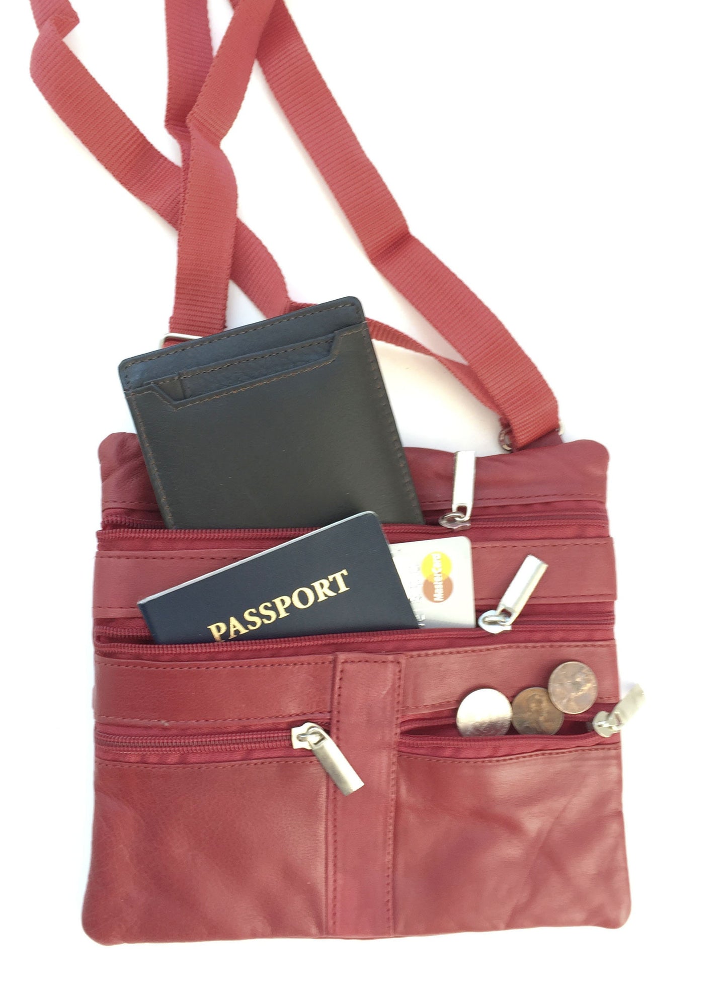 Genuine Leather Crossbody Bag Satchel Messenger Purse Women's Handbag 48" Strap