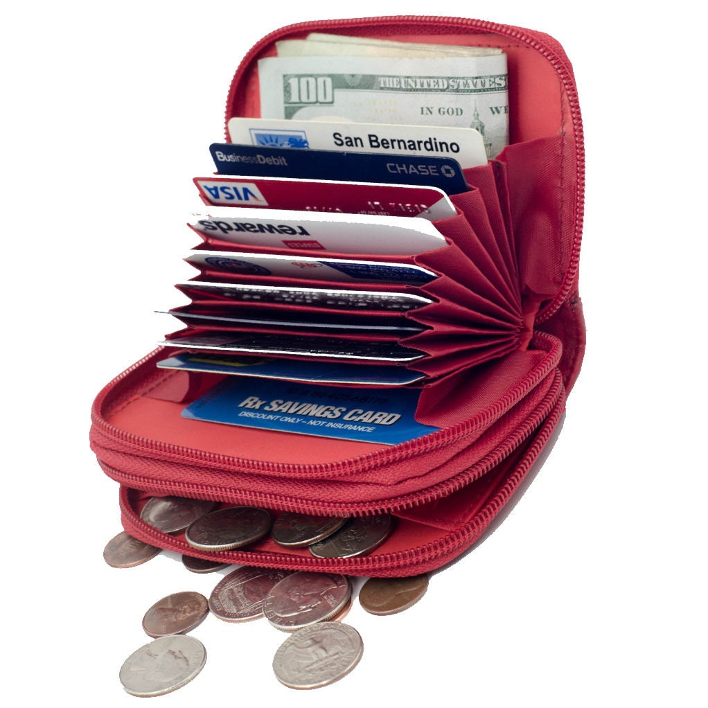 Genuine Leather Women's Large Change Purse Clasps Open Coin Card Holder-Many Colors