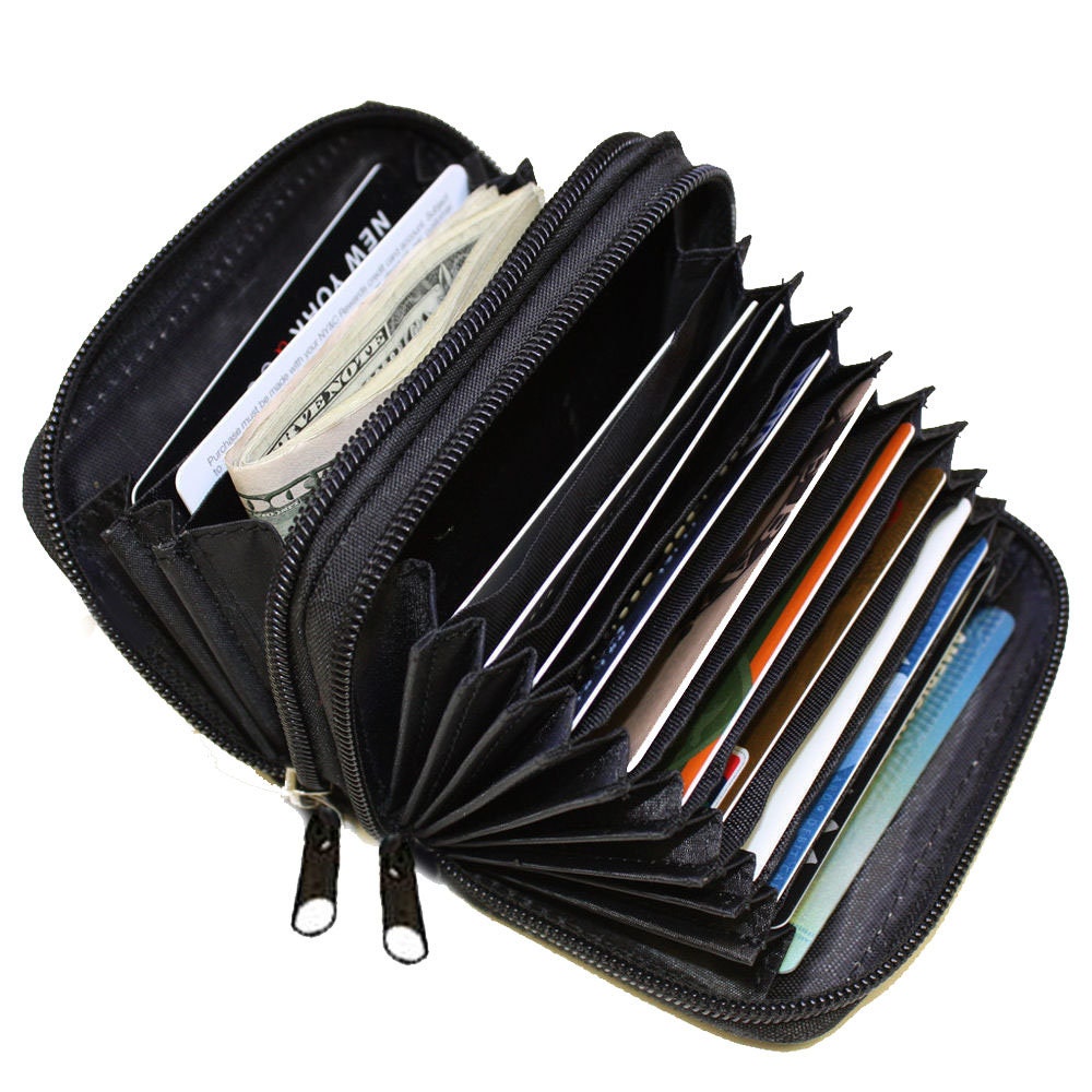 Genuine Leather Women's Large Change Purse Clasps Open Coin Card Holder-Many Colors