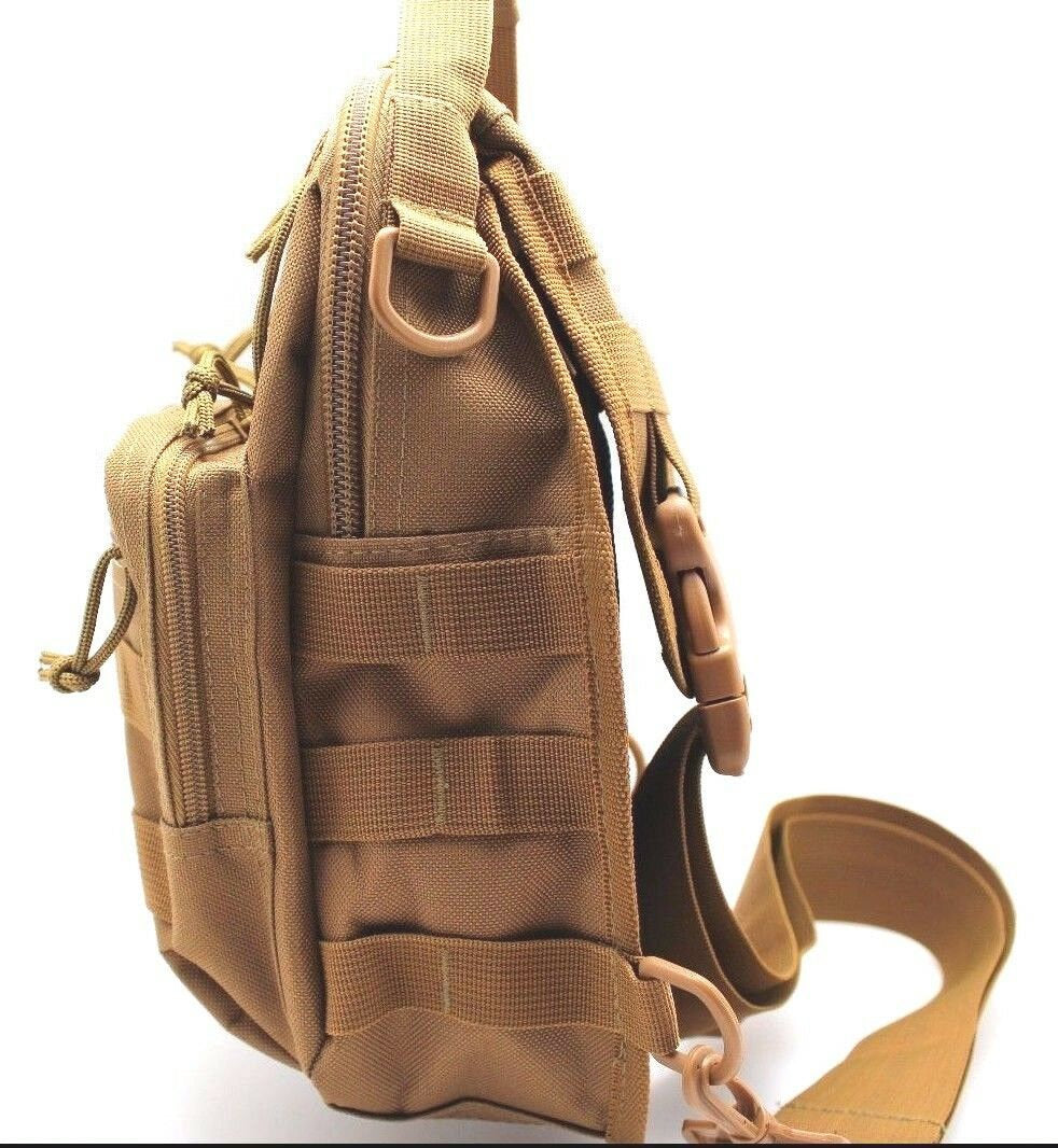 Nylon Tactical Conceal Carry Crossbody Pistol Gun Bag Multiple Compartments Adjustable Shoulder Strap CCW