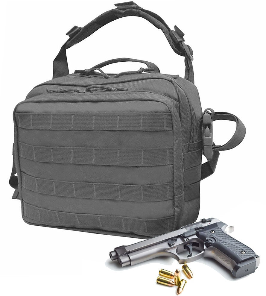 Nylon Pistol Concealment Shoulder Bag Gun Holster Shooter Square Briefcase CCW