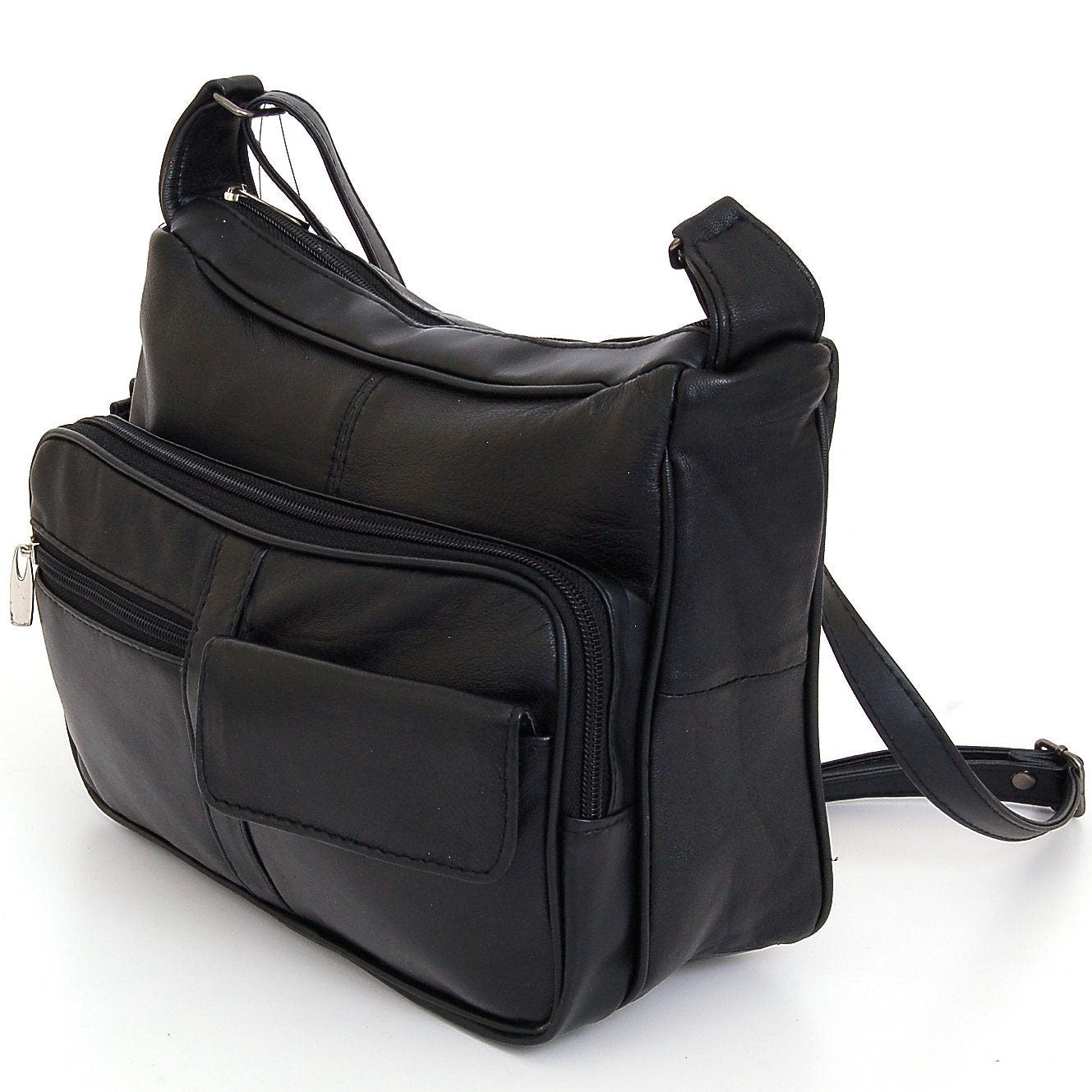 Genuine Cowhide Leather Women's Cross Body Shoulder Strap Organizer Purse
