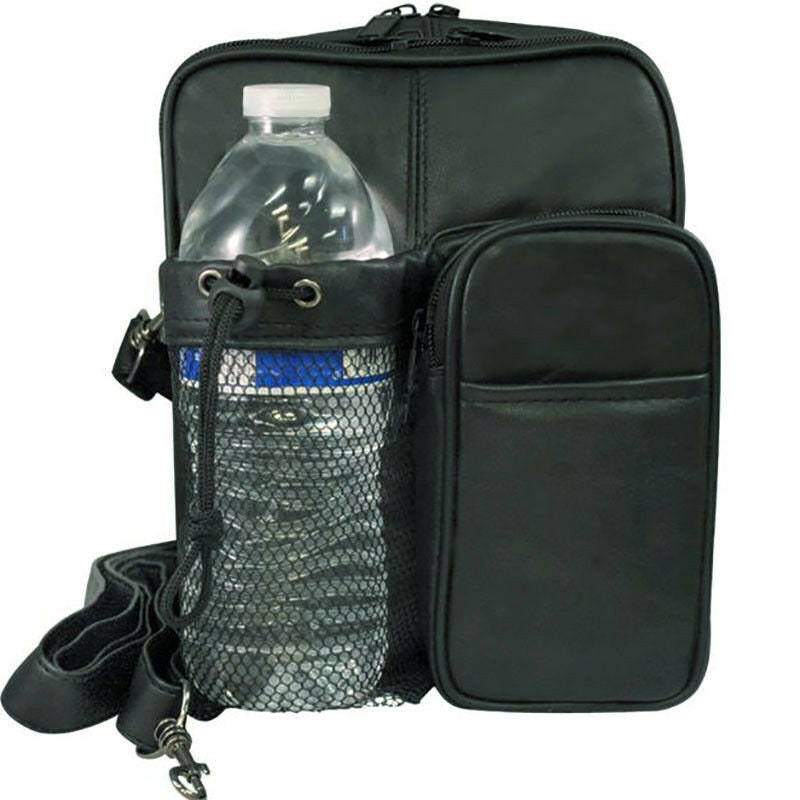 Men's Leather Crossbody Messenger Shoulder Bag Briefcase Satchel Handbag Tablet Bottle Holder