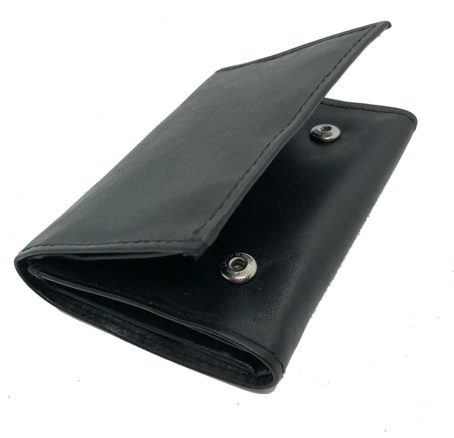 Genuine Cowhide Leather Men's Keychain Case Key Ring ID Card Holder Wallet