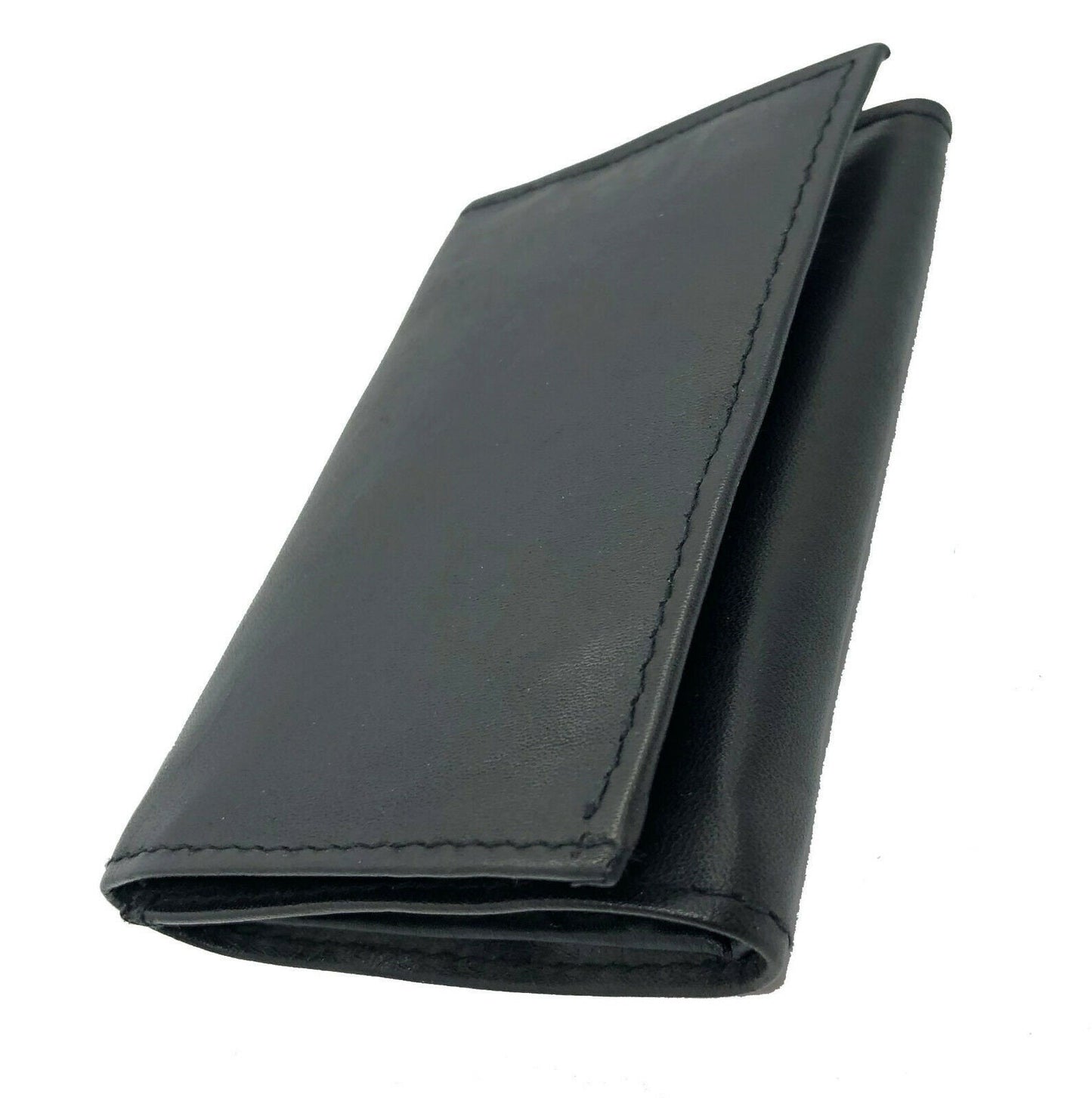 Genuine Cowhide Leather Men's Keychain Case Key Ring ID Card Holder Wallet