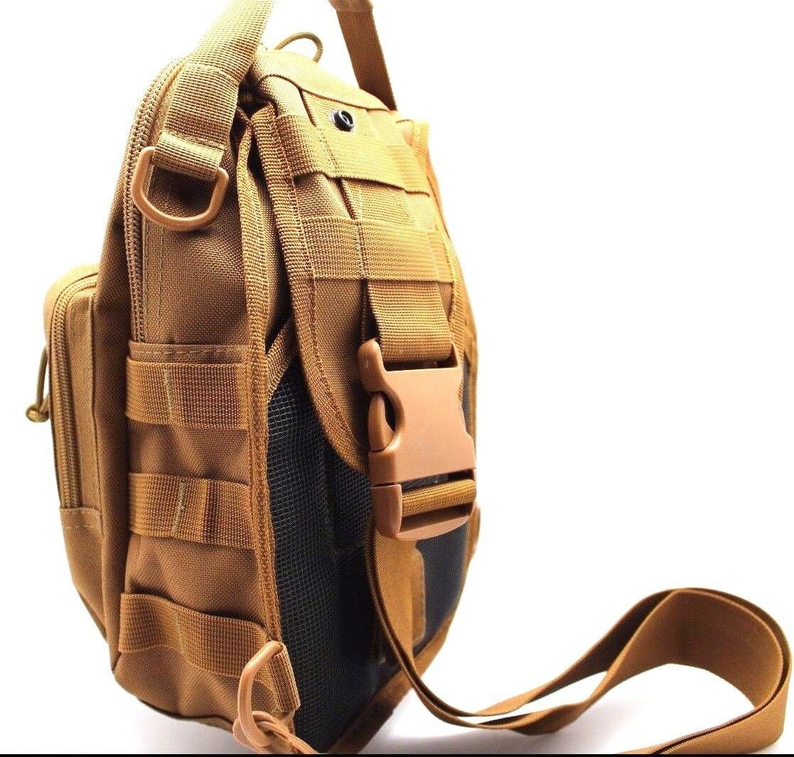 Nylon Tactical Conceal Carry Crossbody Pistol Gun Bag Multiple Compartments Adjustable Shoulder Strap CCW
