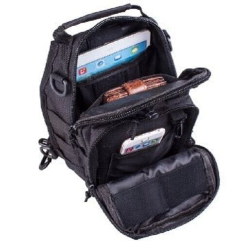 Nylon Tactical Conceal Carry Crossbody Pistol Gun Bag Multiple Compartments Adjustable Shoulder Strap CCW