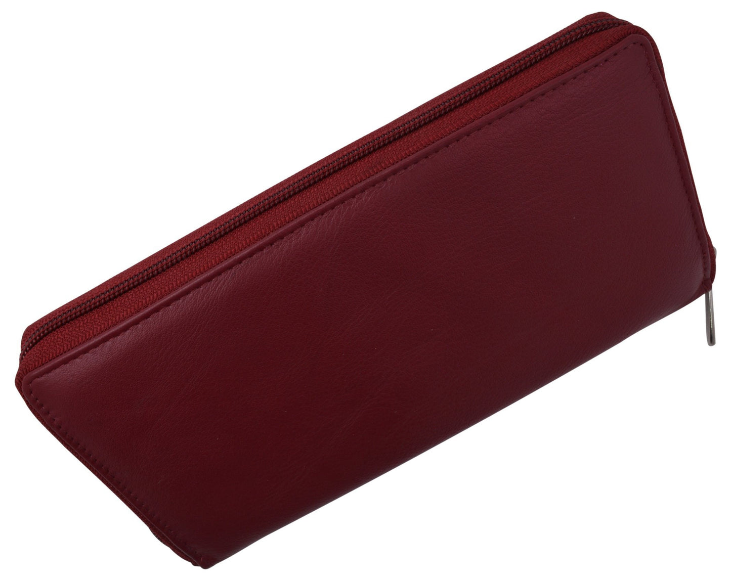 RFID Blocking Genuine Leather Women's Wristlet Wrist Strap Long Purse Leather Wallet