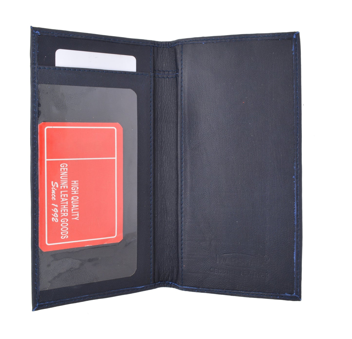 Leather Standard Plain Checkbook Cover Handcrafted Wallet Men Women Vintage Hunter Brown Black Red Blue