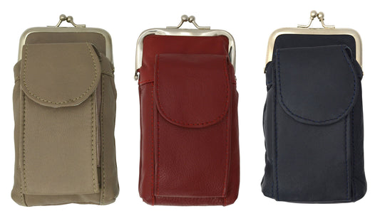 Genuine Leather Cigarette Soft Case Tobacco lighter Holder clasp for men women