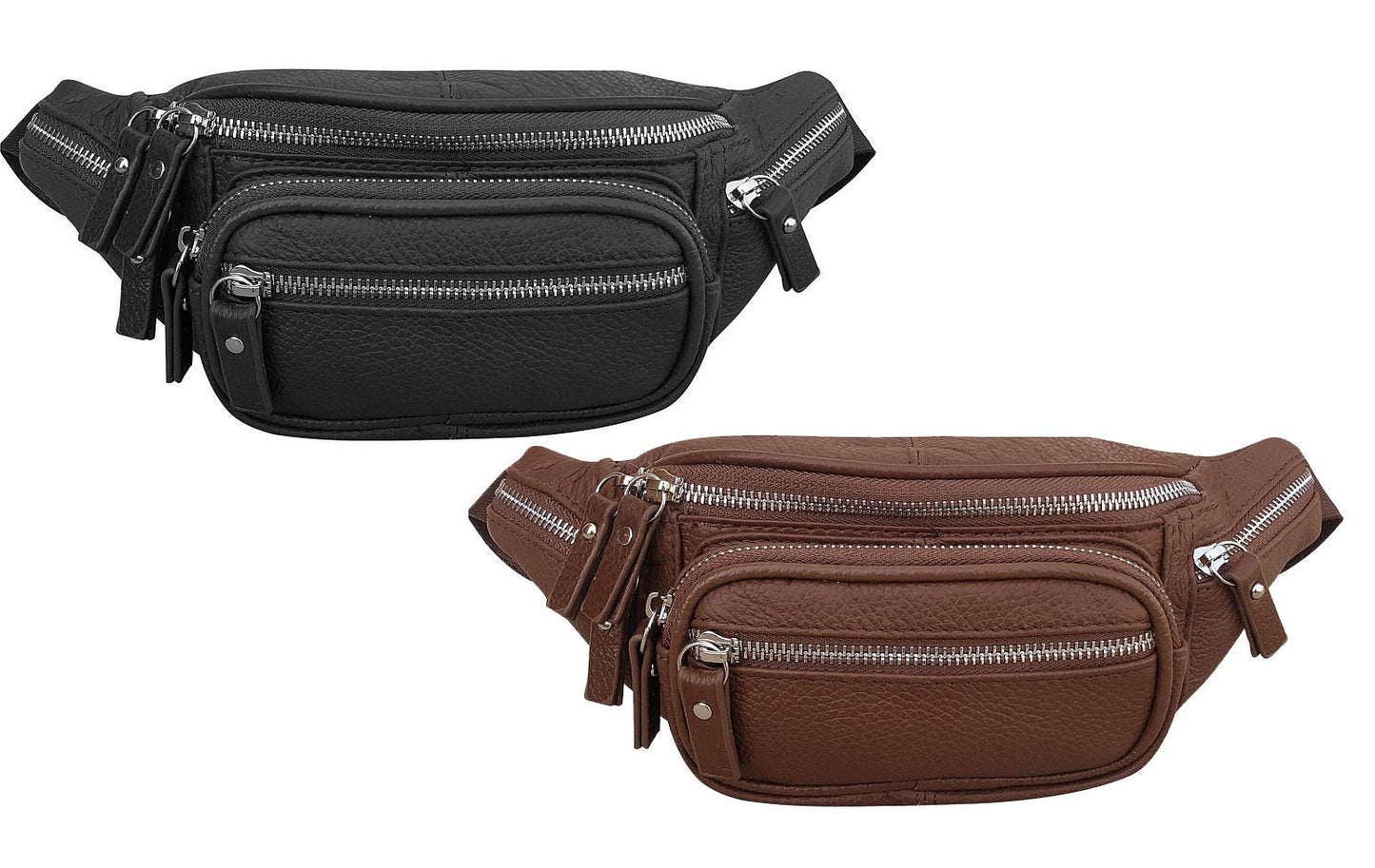Premium Handcrafted Cowhide Leather Waist Fanny Pack Joggers Pouch Travel Hip Shoulder Bag For Men Women