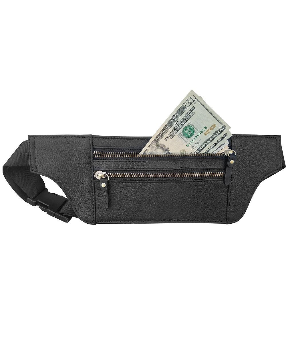 Premium Handcrafted Cowhide Leather Thin Waist Fanny Pack Joggers Travel Hip Shoulder Bag For Men Women
