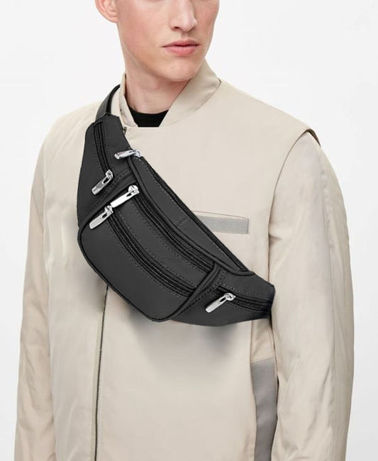 Premium Handcrafted Cowhide Leather Waist Fanny Pack Joggers Pouch Travel Hip Casual Shoulder Bag For Men Women