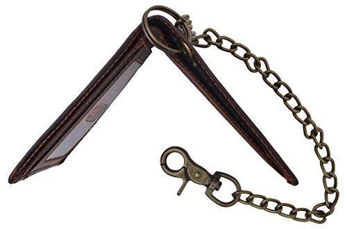Brown Vintage Leather Mens Biker's Chain Wallet Trucker Motorcycle Bifold or Trifold
