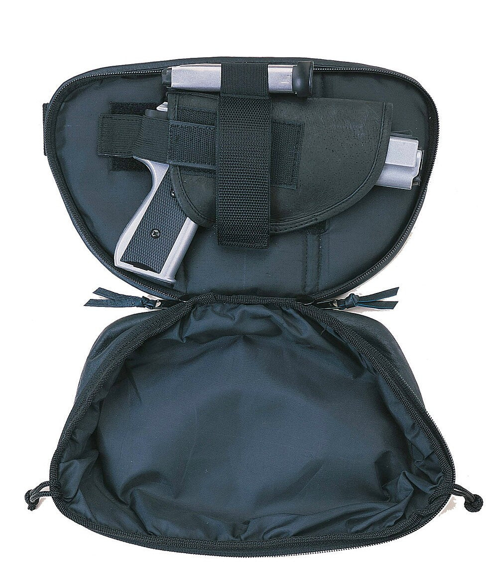 Black Handcrafted Top Grain Leather Concealed Carry Fanny Pack Waist Bag CCW