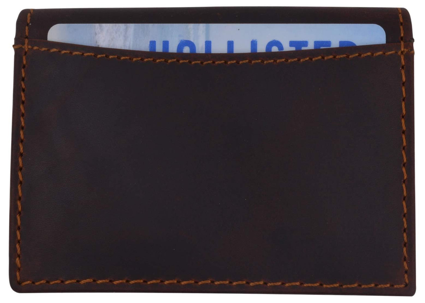 Hunter Brown RFID Blocking Vintage Hunter Leather Men's 19+ Card Wallet Full Grain Cowhide ID Holder