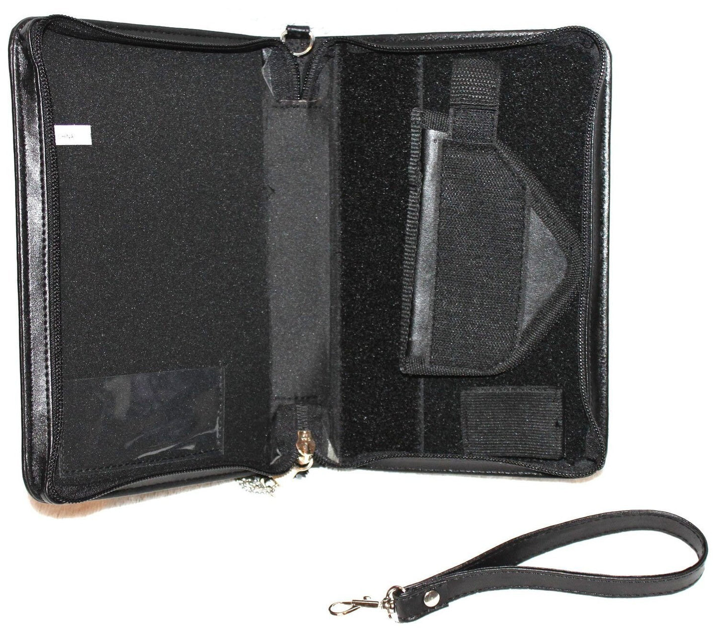 Cowhide Leather Concealed Carry Organizer Handgun Pistol Concealment CCW Disguise Case with Hand Strap