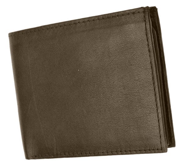 RFID Blocking Men's Bifold Leather Wallet Flap Top Card Holder