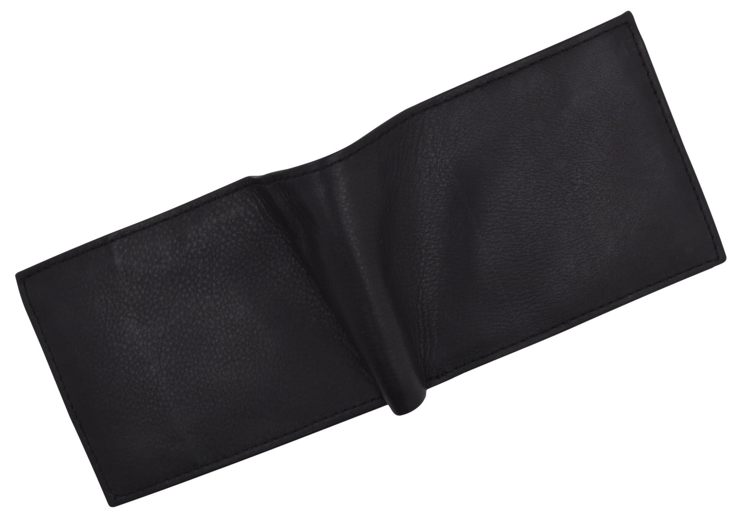 RFID Blocking Handcrafted Genuine Napa Cowhide Leather Men's Bifold Wallet Double Flaps