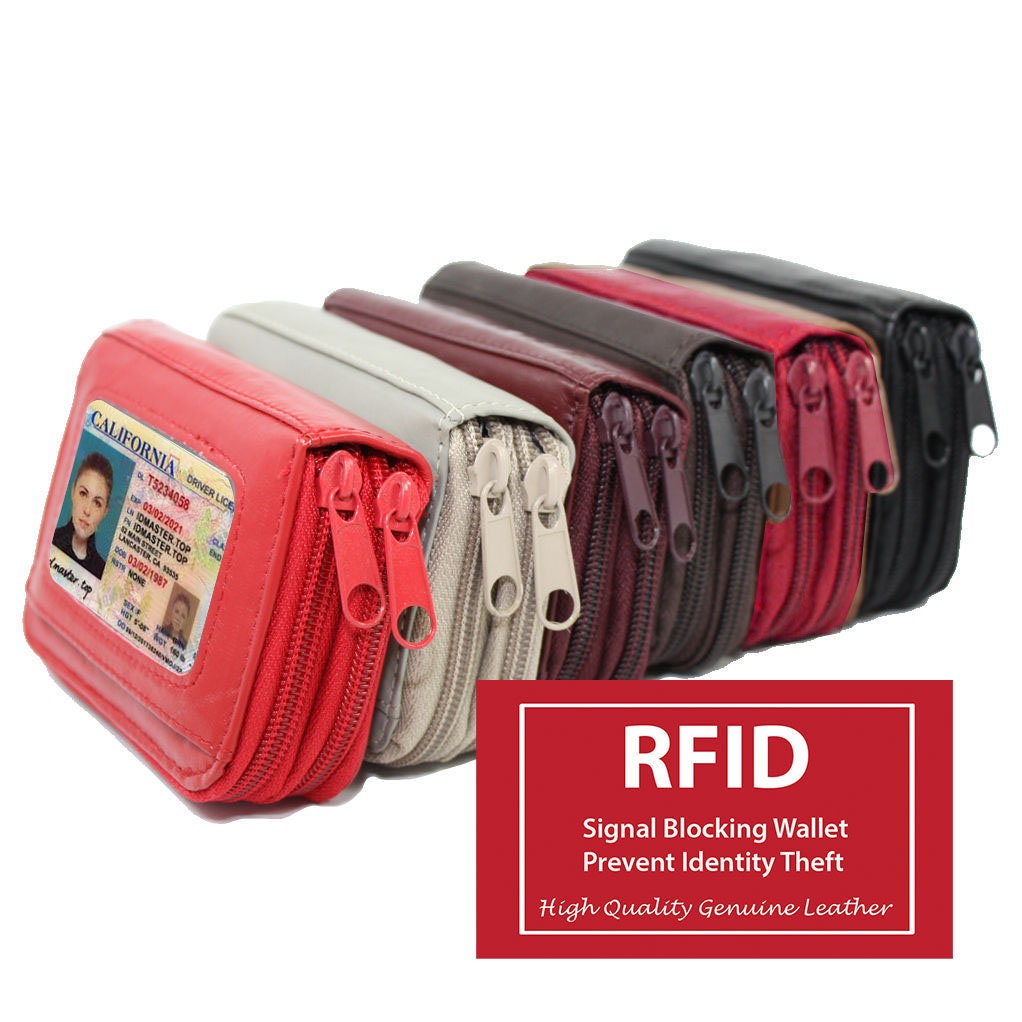 Genuine Leather Women's Large Change Purse Clasps Open Coin Card Holder-Many Colors