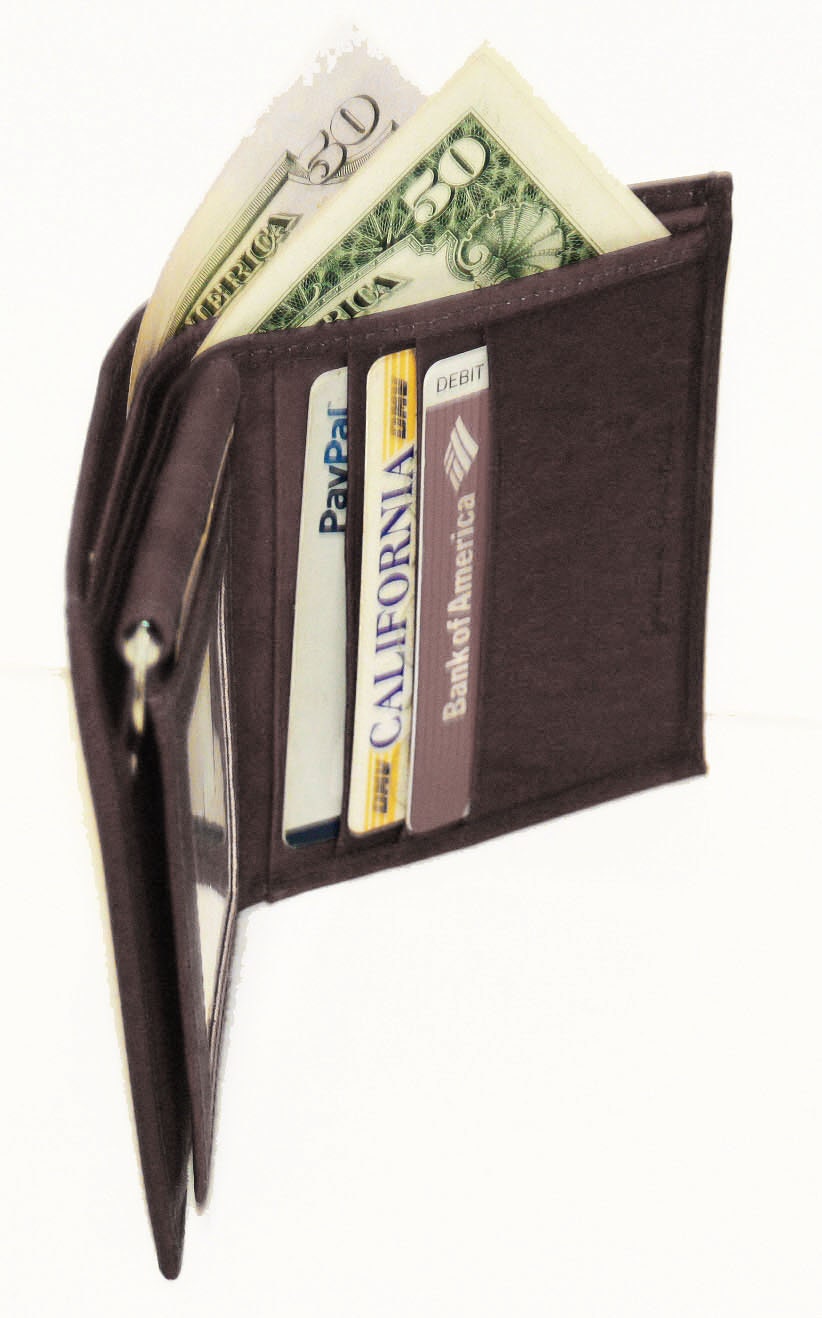 Premium Genuine Leather Men's Bifold Money Clip with Detachable Card Holder Wallet