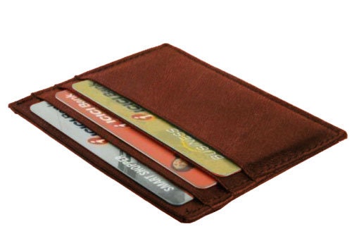 Genuine Cowhide Leather Thin Men's Wallet Front Pocket Card Case Bill Fold Ultra Thin
