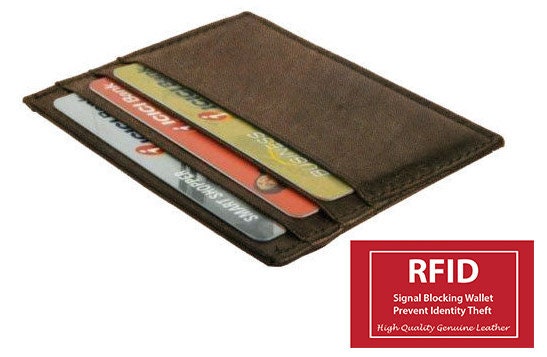 Genuine Cowhide Leather Thin Men's Wallet Front Pocket Card Case Bill Fold Ultra Thin