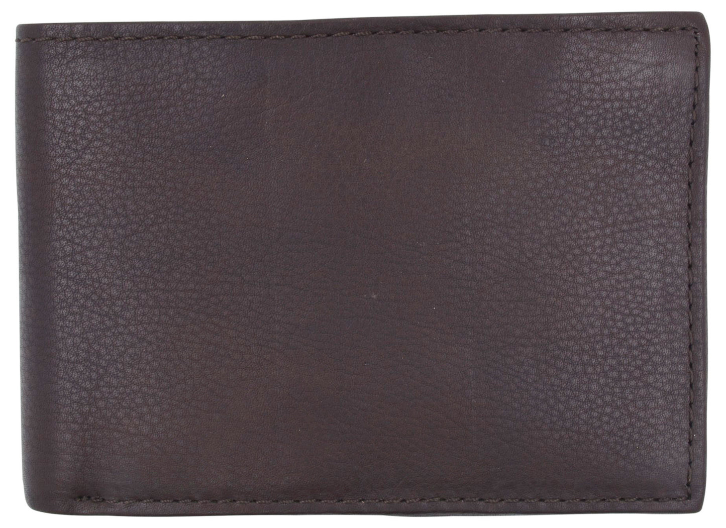 RFID Blocking Handcrafted Genuine Napa Cowhide Leather Men's Bifold Wallet Double Flaps