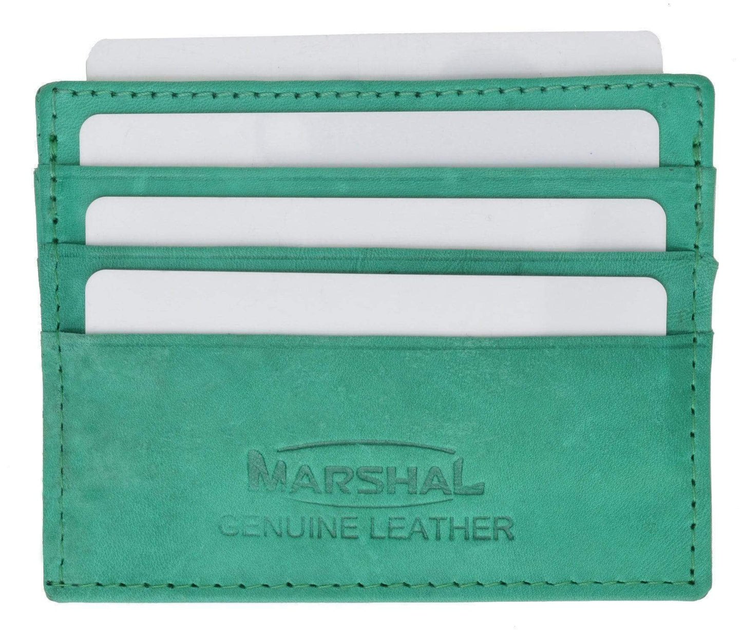 Genuine Cowhide Leather Thin Men's Wallet Front Pocket Card Case Bill Fold Ultra Thin
