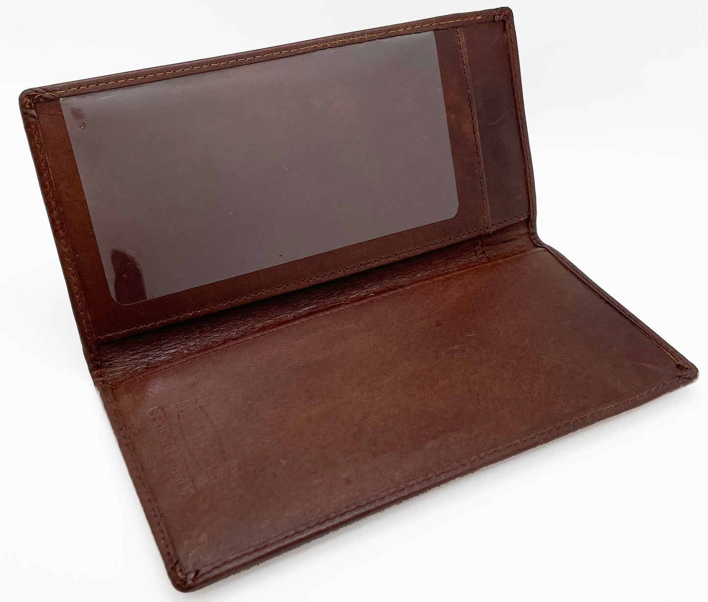 Leather Standard Plain Checkbook Cover Handcrafted Wallet Men Women Vintage Hunter Brown Black Red Blue