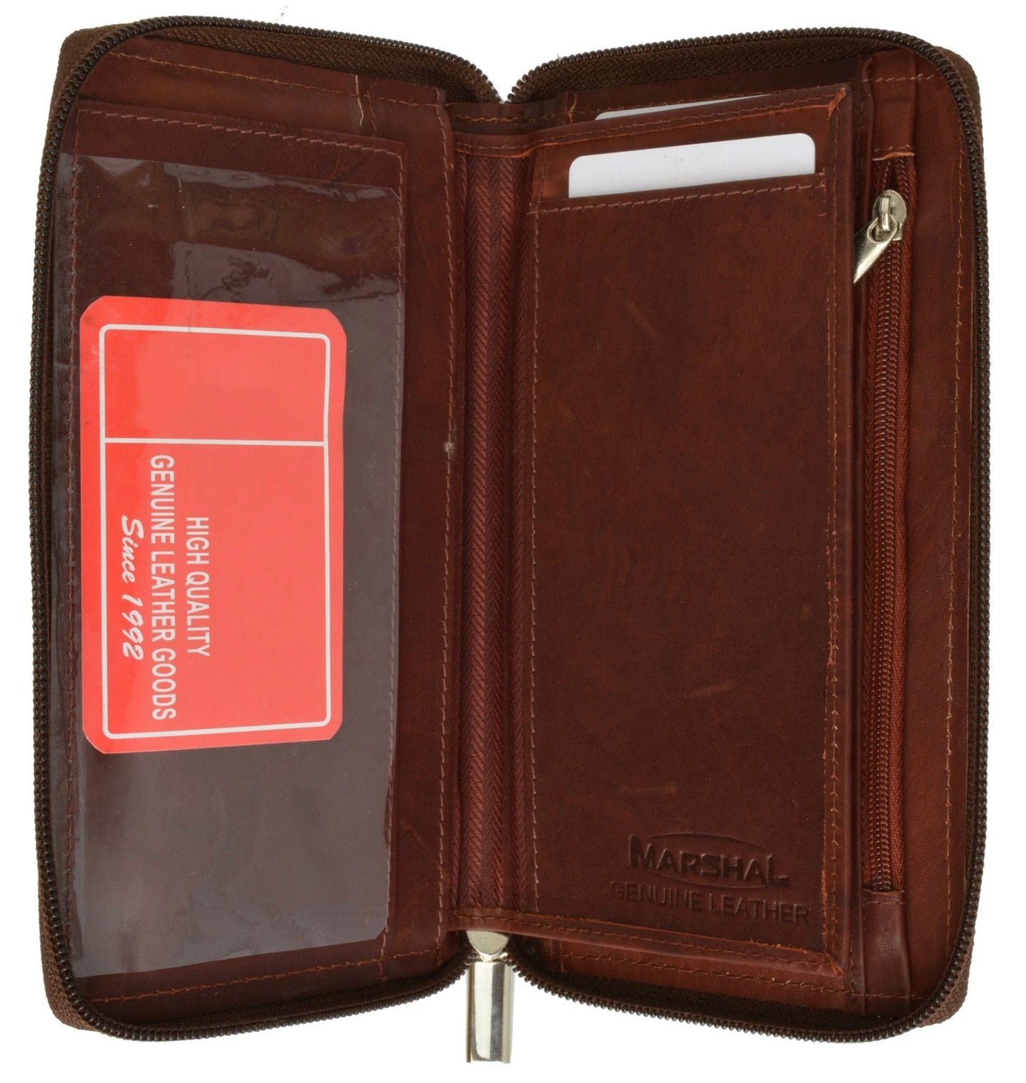 RFID Blocking Men's Genuine Leather Long Bifold Secretary Checkbook Wallet 19 ID Card Holder