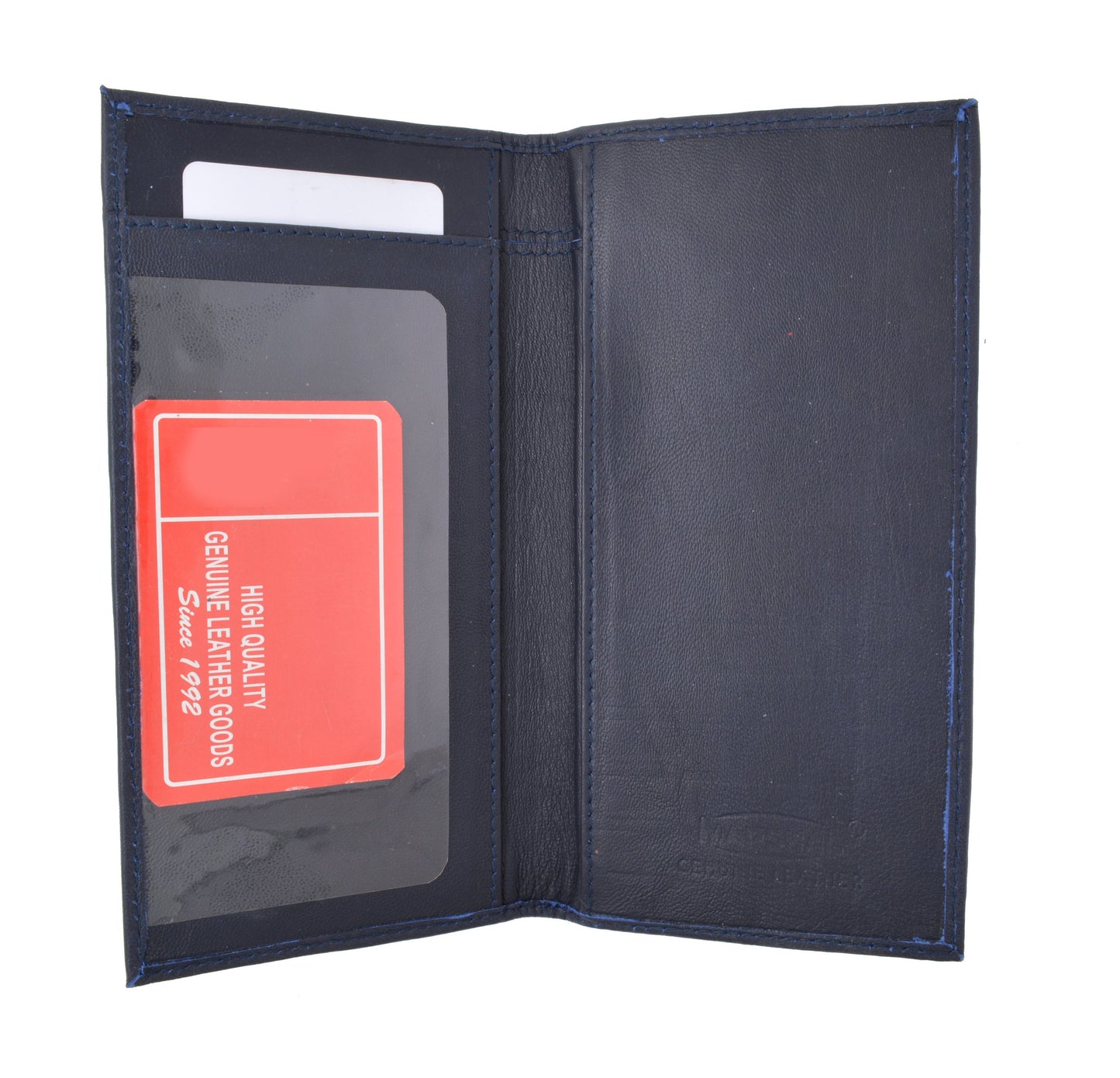 Leather Standard Plain Checkbook Cover Handcrafted Wallet Men Women Vintage Hunter Brown Black Red Blue