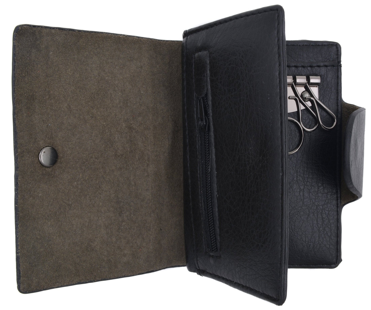 Hunter Brown Leather Key Wallet Holder Keychain Coin Cash Holder