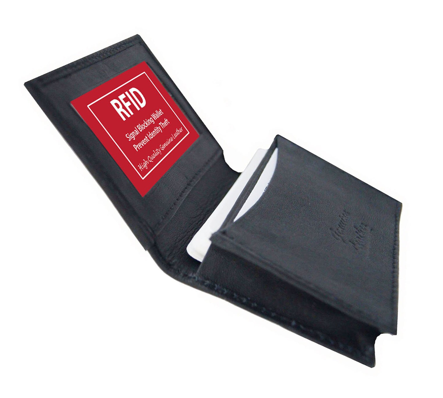 RFID Blocking Genuine Leather ID 18 Credit Cards Holder Card Wallet