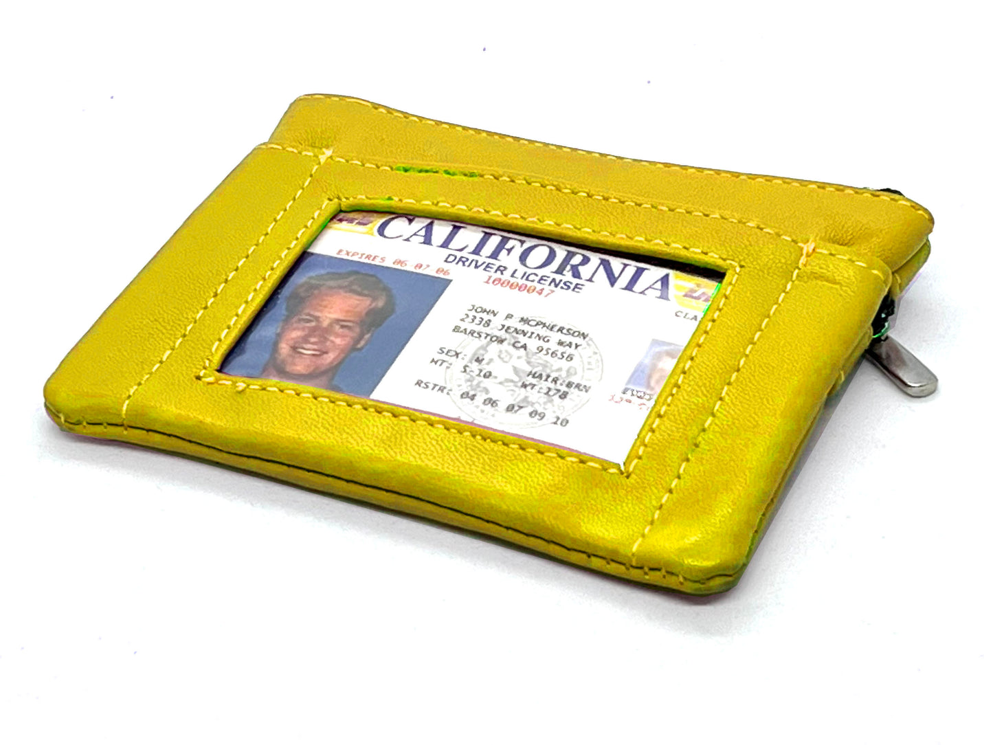 Genuine Leather Coin Purse ID Credit Card Key Holder KeyChain