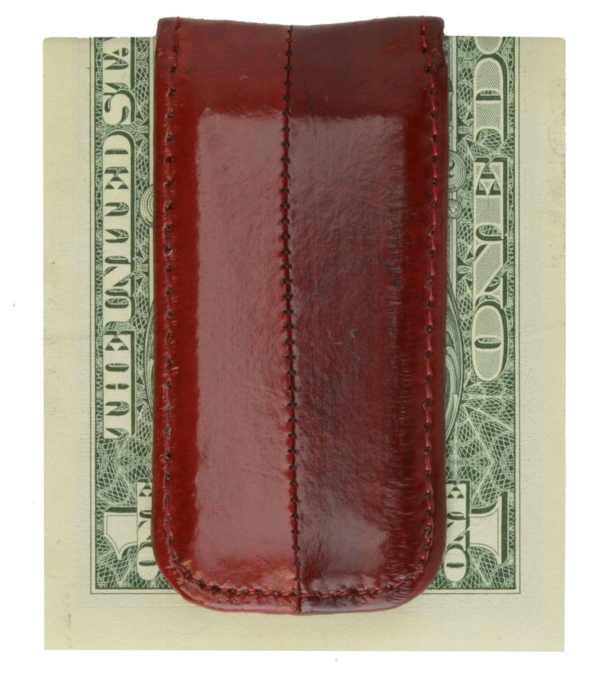 Genuine Eel Skin Leather Men's Strong Magnetic Money Clip Money Holder