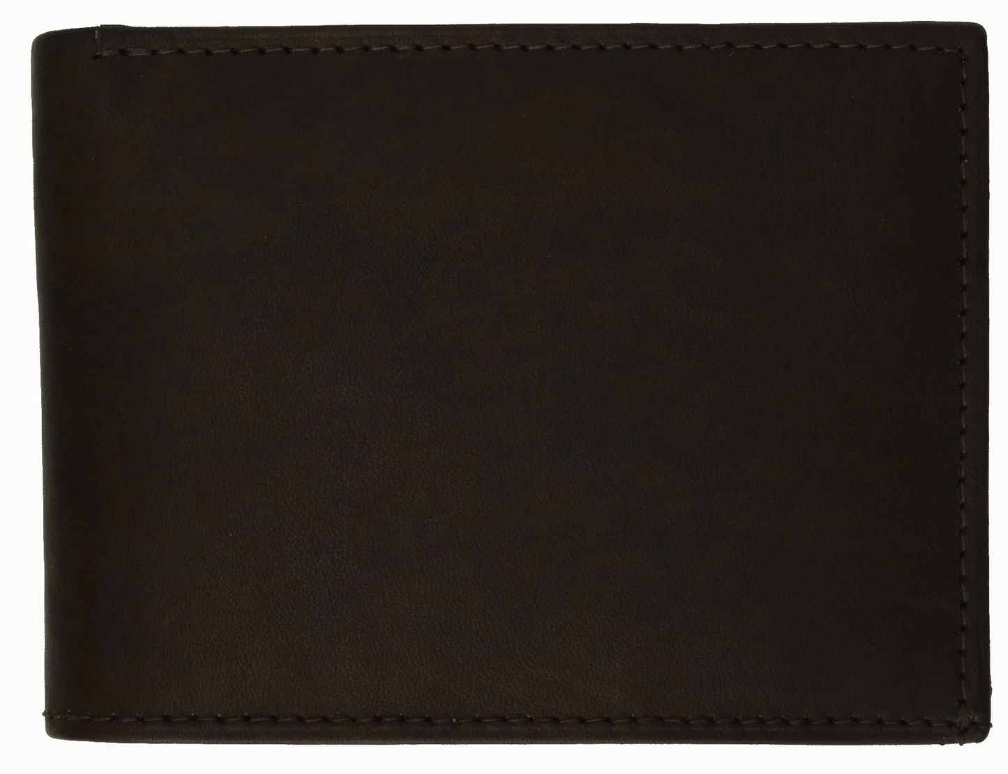 RFID Blocking Vintage Leather Bifold Wallet Double ID Windows Holder