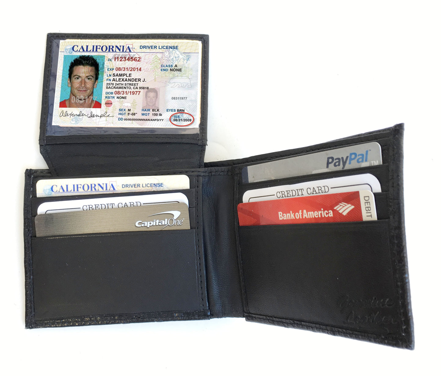Genuine Cowhide Leather Croc Print Men's Flap Top Card Bifold Wallets Cowboy Western Style