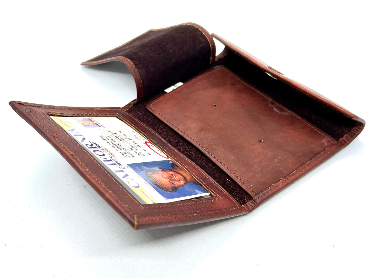 RFID Blocking Black Leather Men's Conceal Carry Badge Wallet License Universal Shield
