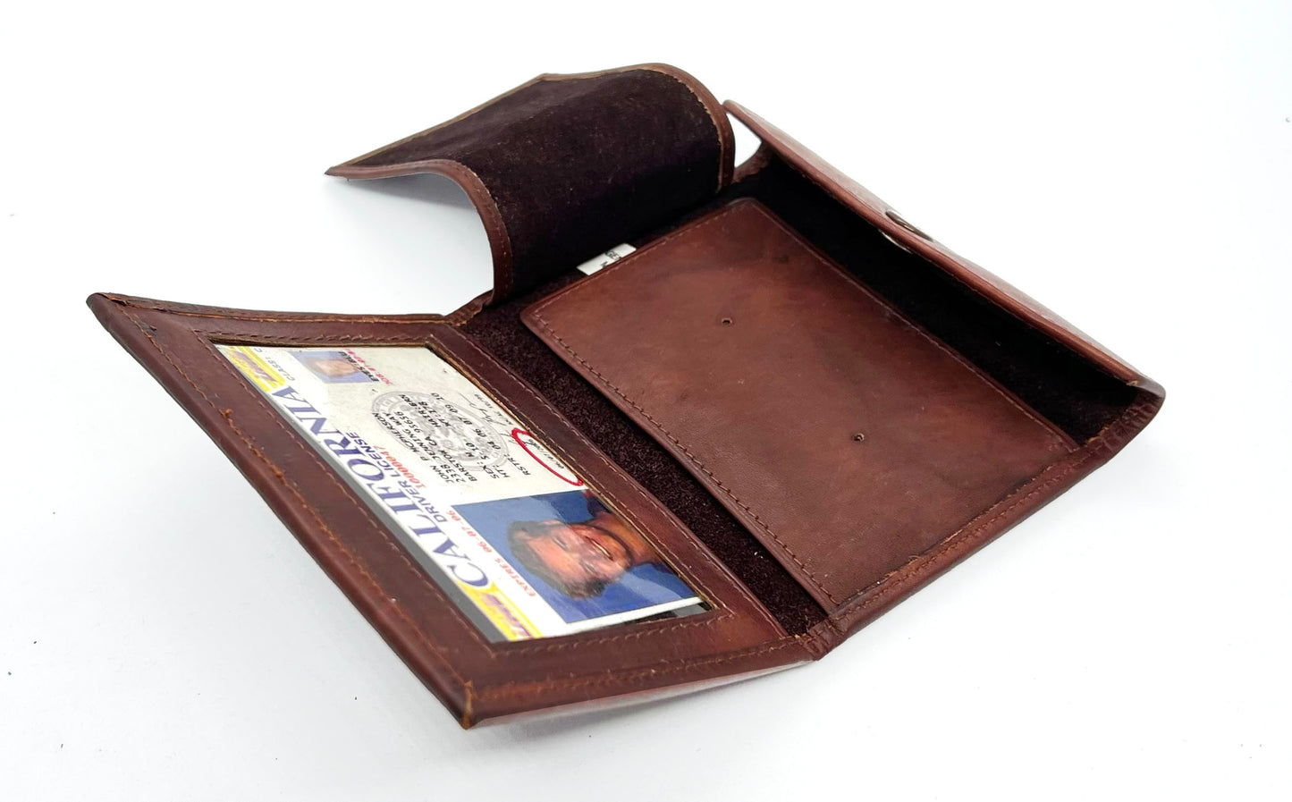 RFID Blocking Black Leather Men's Conceal Carry Badge Wallet License Universal Shield