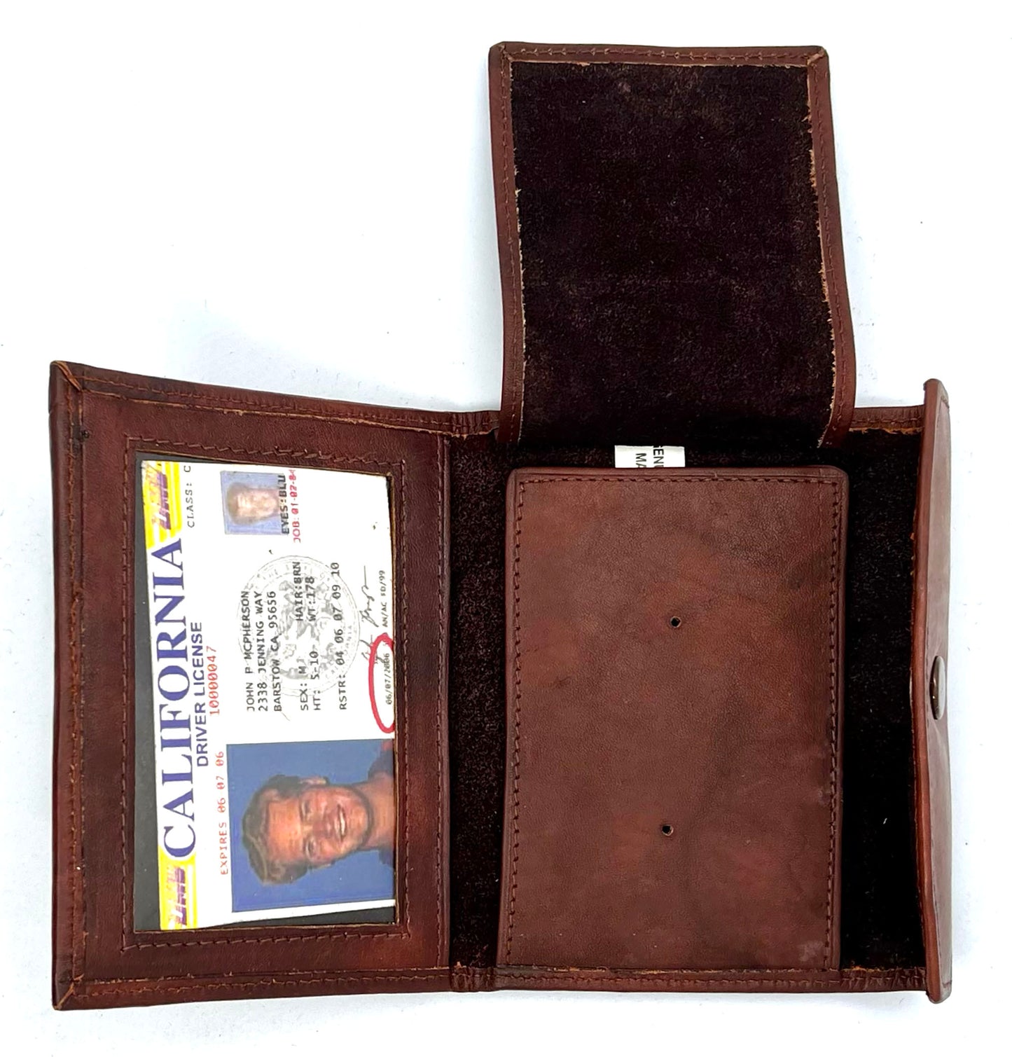 RFID Blocking Black Leather Men's Conceal Carry Badge Wallet License Universal Shield