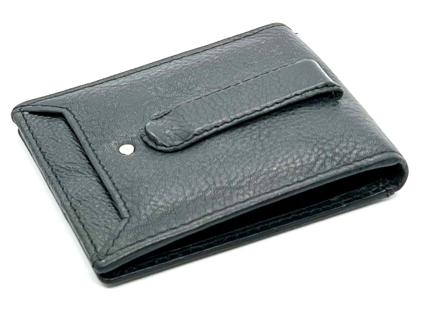 RFID Blocking Genuine Leather Mens Bifold Wallet Money Clip ID Holder