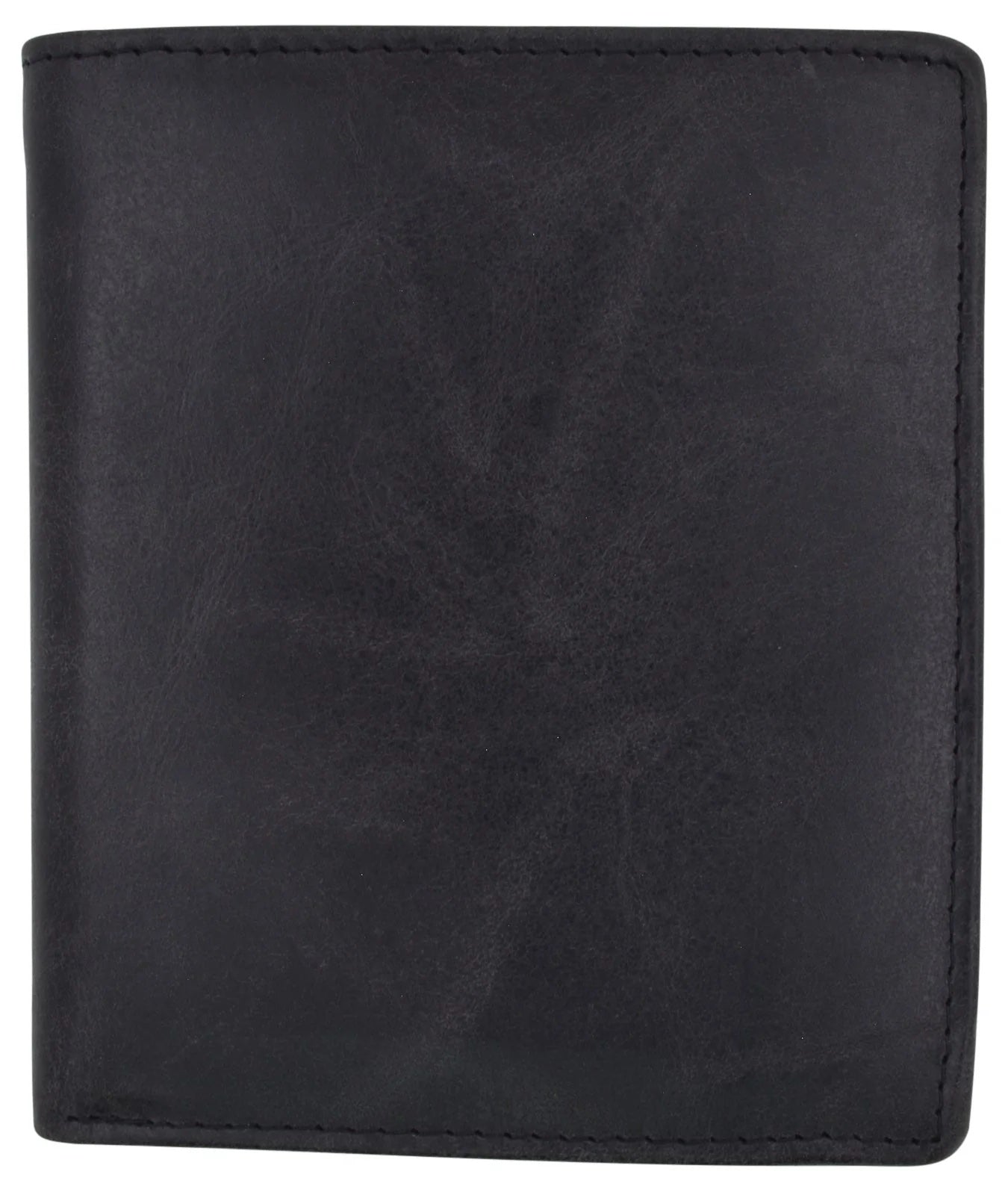 Hunter Brown RFID Blocking Genuine Leather Bifold Hipster Wallet