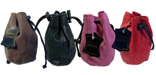 Genuine Leather Soft Coin Purse Change Holder Mini Utility Bag