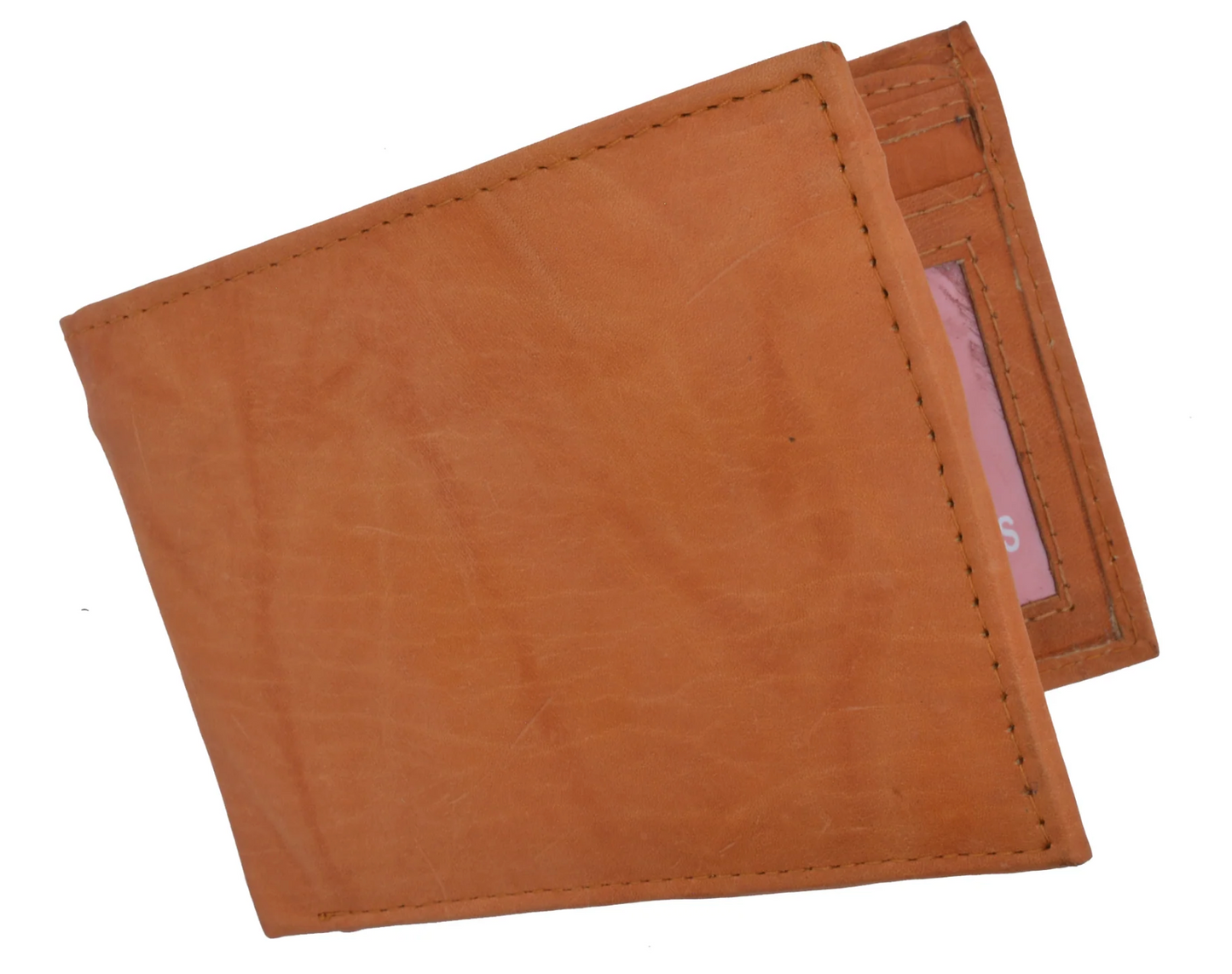 RFID Blocking Genuine Leather Men's Bifold Wallet Credit Card Holder Front Pocket