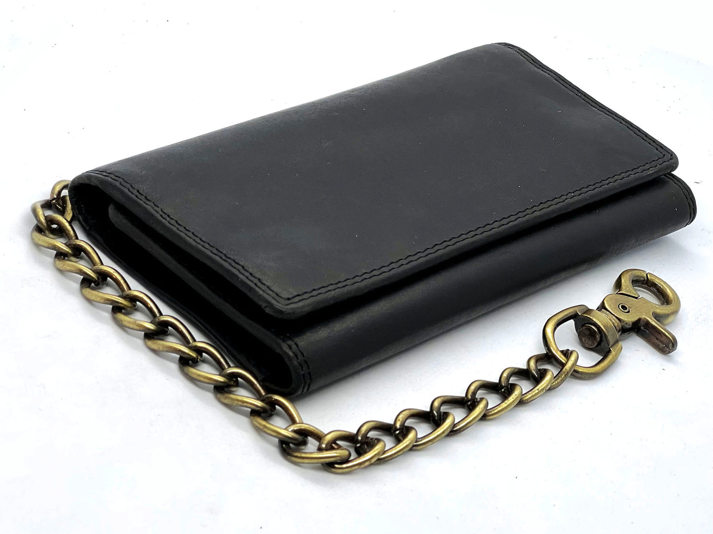 Vintage Leather RFID Blocking Men's Biker Chain Wallet Motorcyclist Hunter Steel Chain